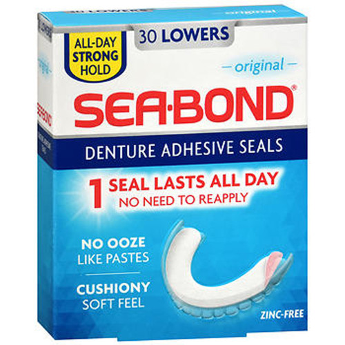Sea-Bond Denture Adhesive Seals Lowers, Original - 30 ea. Sea-Bond Denture Adhesive Seals Lowers, Original - 30 ea.