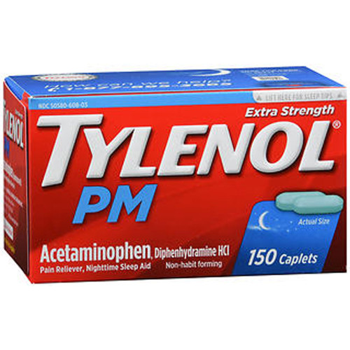 Tylenol PM Pain Reliever Nighttime Sleep Aid - 150 Caplets Tylenol PM Pain Reliever Nighttime Sleep Aid - 150 Caplets