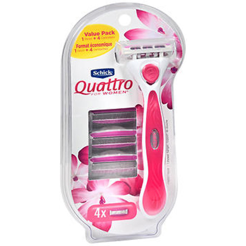 Schick Quattro for Women Razor Papaya & Pearl Complex - 1 ea