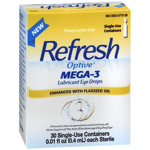 Refresh Optive Mega-3 Lubricant Eye Drops With Flaxseed Oil - 30 ct Refresh Optive Mega-3 Lubricant Eye Drops With Flaxseed Oil - 30 ct