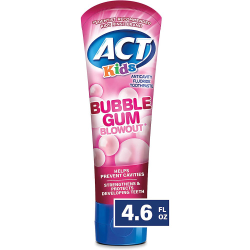 ACT Kids Anticavity Fluoride Toothpaste Bubble Gum Blowout - 4.6 oz