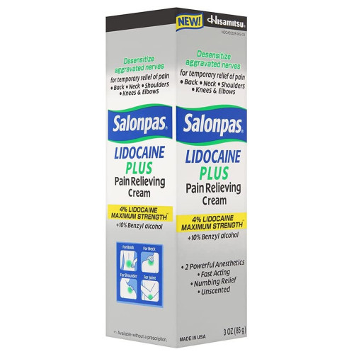 Salonpas Lidocaine Plus Pain Relieving Cream - 3 oz
