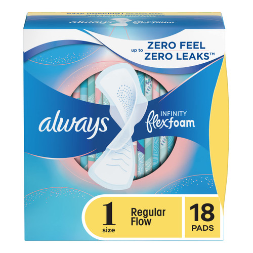 Always Infinity FlexFoam Pads Regular Flow - 18 ct