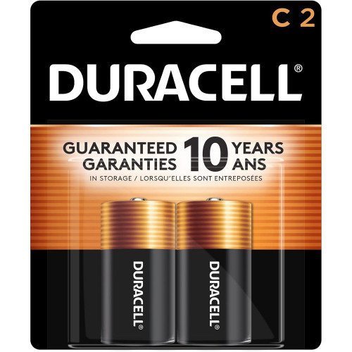 Duracell Coppertop C Alkaline Batteries 1.5 Volt - 2pk