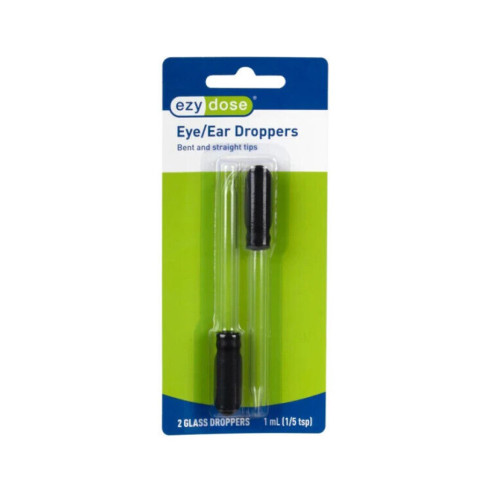 Ezy Dose 1 ml Straight/Bent Tip Glass Droppers - 2 ct