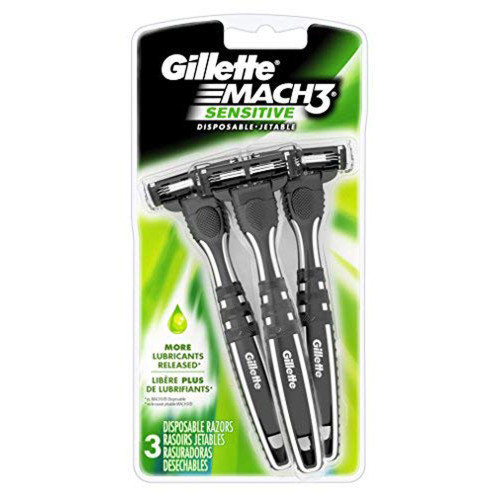 Gillette MACH3 Sensitive Disposable Razors - 3 ct