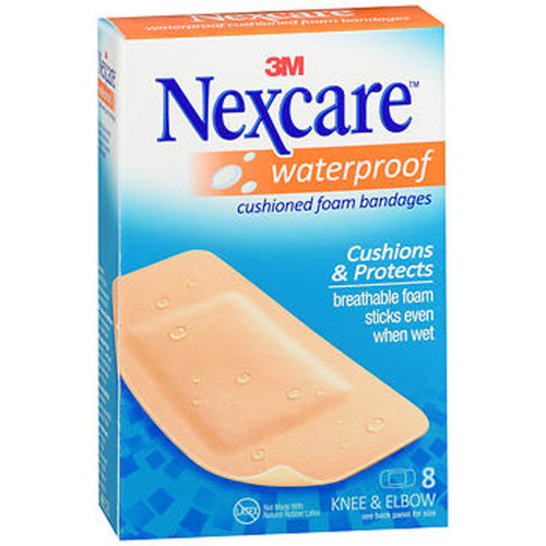 Nexcare Active Waterproof Bandages Knee & Elbow - 8ct