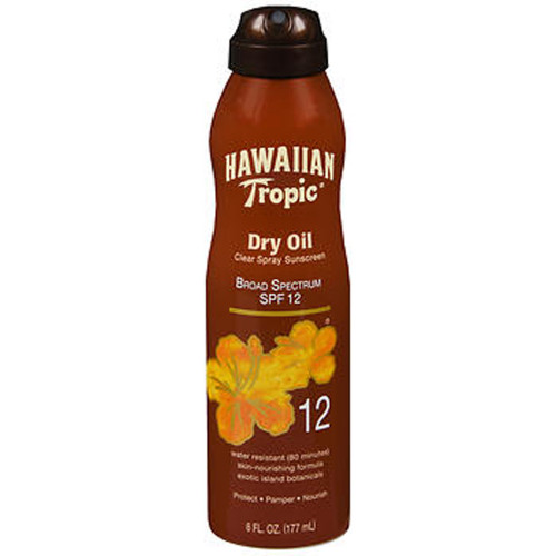 Hawaiian Tropic Tanning Dry Oil Clear Spray Sunscreen SPF 12 - 6 oz Hawaiian Tropic Tanning Dry Oil Clear Spray Sunscreen SPF 12 - 6 oz