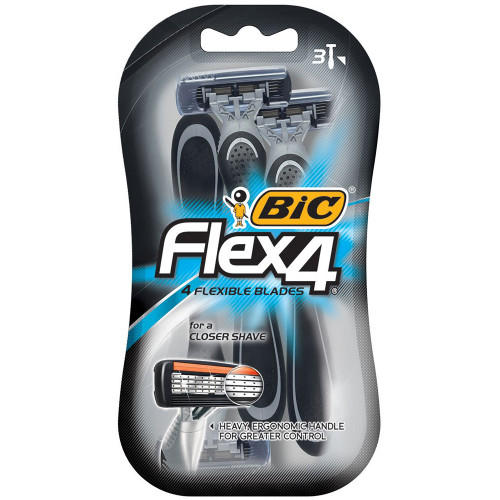 Bic Flex 4 Disposable Shavers Sensitive Skin - 3 Pack