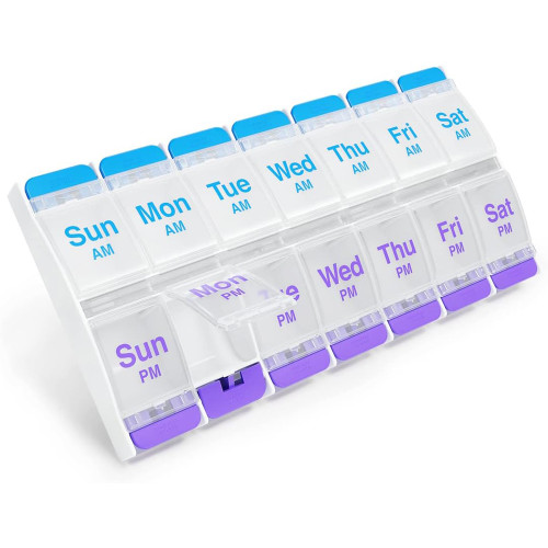 Ezy Dose 7-Day AM/PM Push Button Pill Reminder XL - 1 ea. #67585