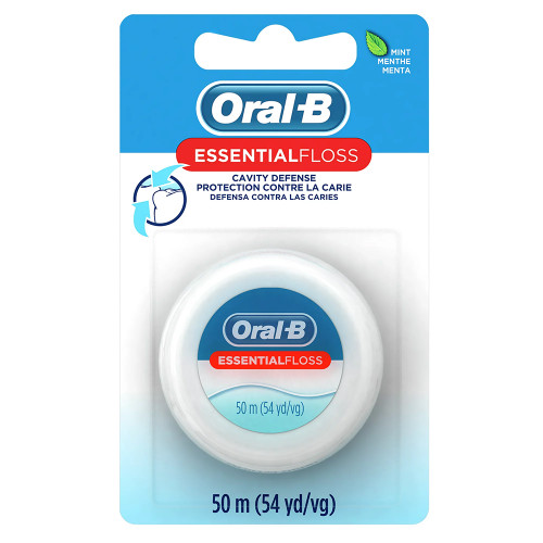 Oral-B EssentialFloss Cavity Defense Dental Floss Mint - 55 yds. Oral-B EssentialFloss Cavity Defense Dental Floss Mint - 55 yds.