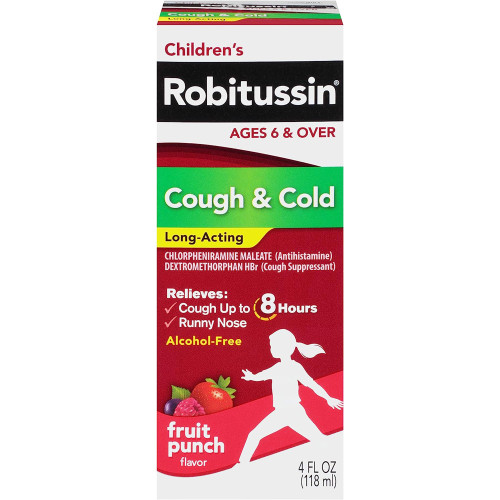 Robitussin Children's Cough Cold Long-Acting Liquid Fruit Punch - 4 oz Robitussin Children's Cough Cold Long-Acting Liquid Fruit Punch - 4 oz