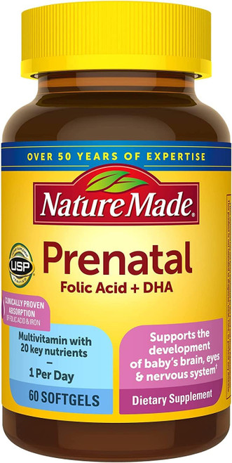 Nature Made Prenatal Multi + DHA 200 mg - 60 Liquid Softgels