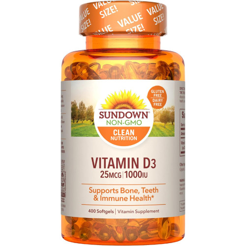 Sundown Naturals Vitamin D3 1000 IU - 400 Softgels