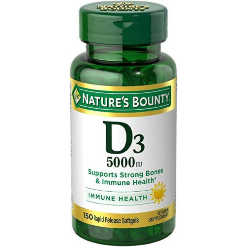 Nature's Bounty D-5000 IU Maximum Strength - 150 Softgels Nature's Bounty D-5000 IU Maximum Strength - 150 Softgels