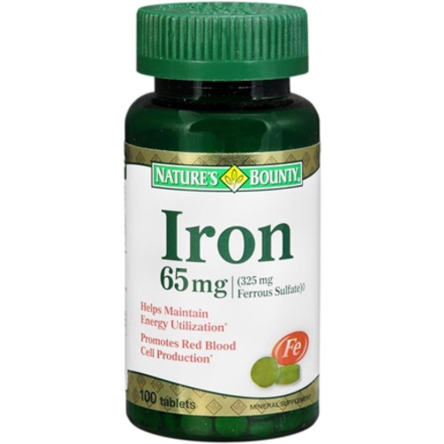 Nature's Bounty Iron 65 mg - 100 Tablets