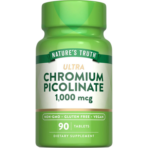 Nature's Truth Ultra Chromium Picolinate 1000 mcg Quick Release Tablets - 90 ct