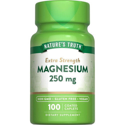 Nature's Truth Magnesium 250 mg Dietary Supplement - 100 Coated Caplets