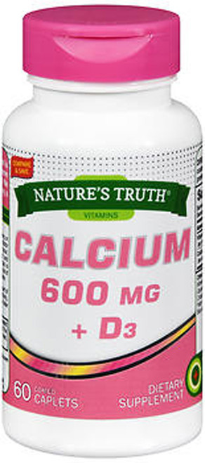 Nature's Truth Calcium 600 mg + D3 - 60 Coated Caplets