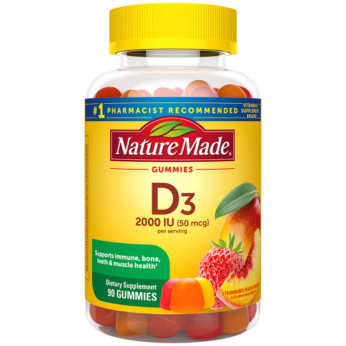 Nature Made Vitamin D3 Dietary Supplement Gummies - 90 Assorted Flavors