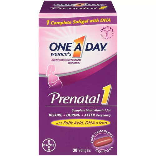 One A Day Women's Prenatal 1 Multivitamin/Multimineral Supplement - 30 Softgels One A Day Women's Prenatal 1 Multivitamin/Multimineral Supplement - 30 Softgels
