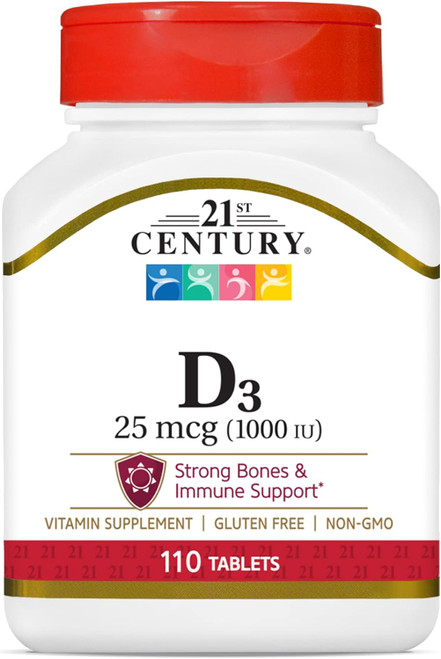 21st Century D3-1000 IU Tablets- 110 Tablets