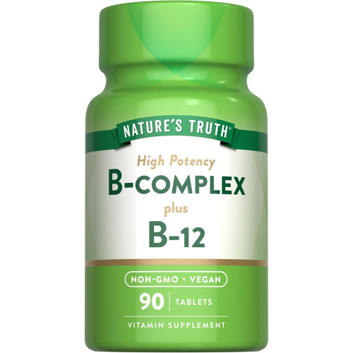 Nature's Truth High Potency B-Complex plus B-12 Tablets - 90 ct