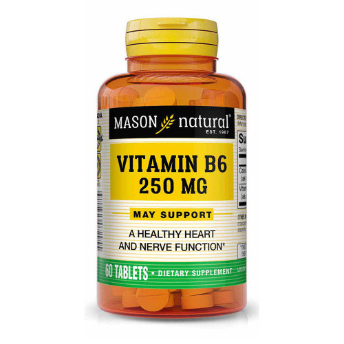 Mason Natural B-6 250 mg - 60 Tablets