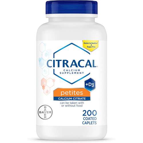 Citracal Calcium Citrate + D3 Petites Tablets - 200 ct