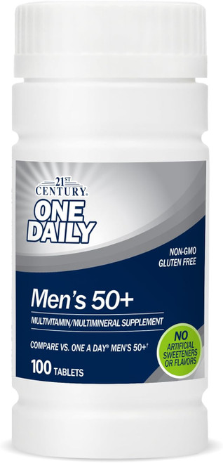 21st Century Men's 50+ One Daily Multivitamin Multimineral Supplement Tablets - 100 ct