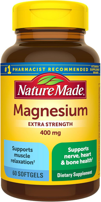 Nature Made Magnesium 400 mg Liquid Softgels High Potency - 60 ct
