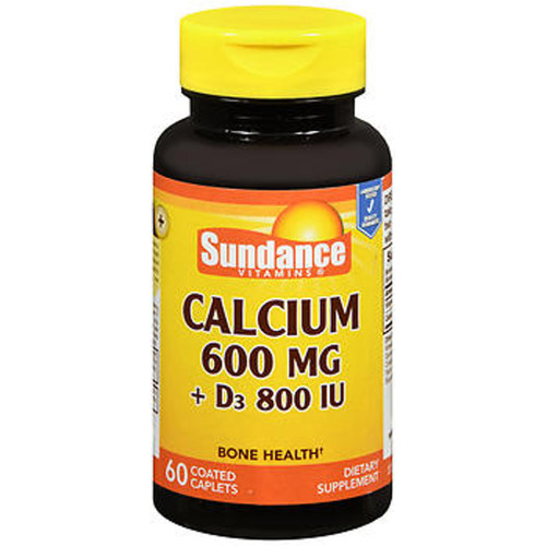 Sundance Vitamins Calcium 600 mg + D3 800 IU - 60 Caplets