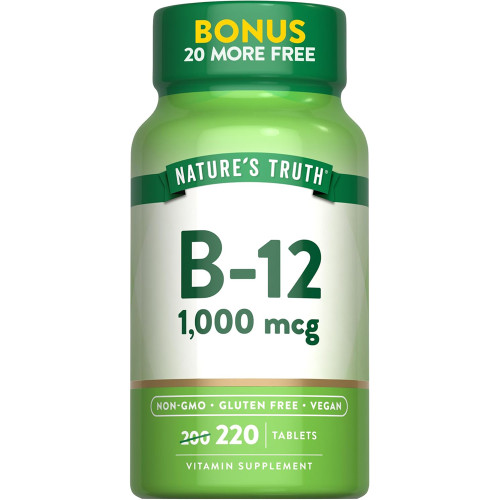 Nature's Truth B-12 1000 mcg Vitamin Supplement - 220 Tablets