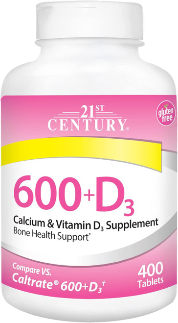 21st Century Calcium 600 +D3 - 400 Caplets