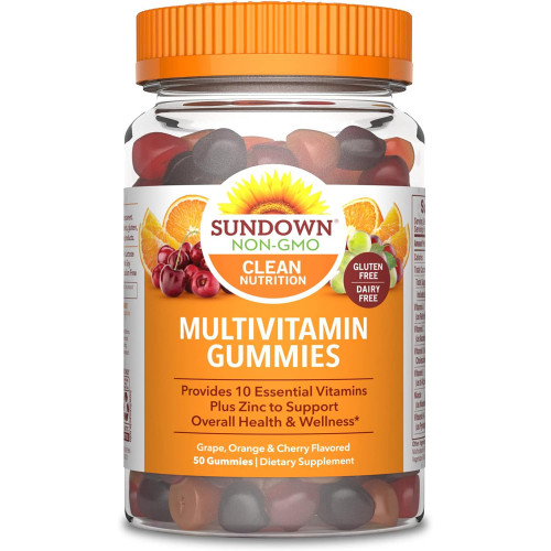 Sundown Naturals Adult Multivitamin Dietary Supplement Gummies Assorted Fruit Flavors - 50 ct