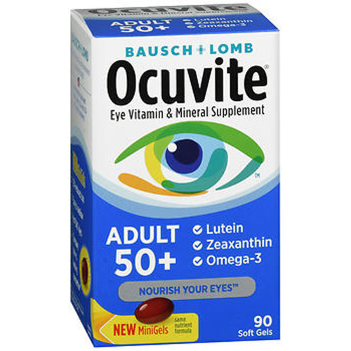 Bausch + Lomb Ocuvite Adult 50+ Eye Vitamin & Mineral Supplement - 90 Softgels Bausch + Lomb Ocuvite Adult 50+ Eye Vitamin & Mineral Supplement - 90 Softgels