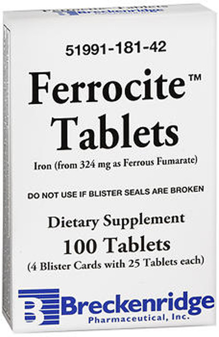 Breckenridge, Ferrocite Tablets - 100 Tablets