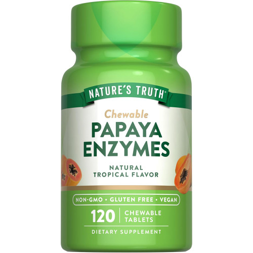 Nature's Truth Chewable Papaya Enzyme - 120 Tablets