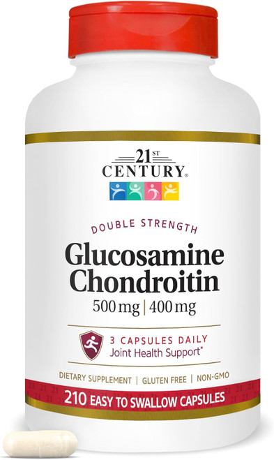 21st Century Glucosamine and Chondroitin Double Strength -210 Easy Swallow Capsules