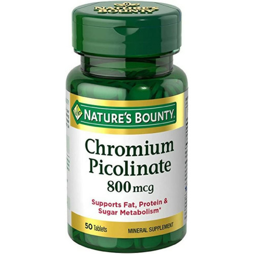 Nature's Bounty Mega Chromium Picolinate 800 mcg - 50 Tablets