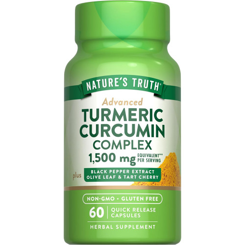 Nature's Truth Advanced Turmeric Curcumin Complex 1500 mg per Serving - 60 Capsules