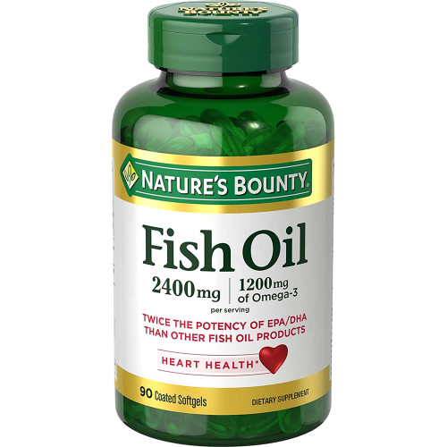 Nature's Bounty Fish Oil 2400 mg Dietary Supplement - 90 Softgels