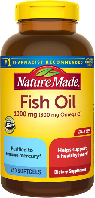 Nature Made Fish Oil 1000 mg - 250 Softgels