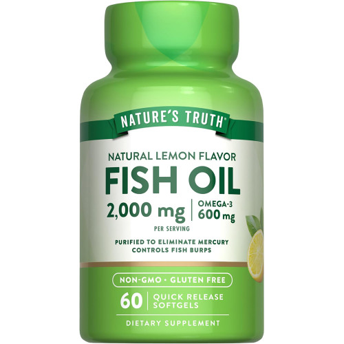 Nature's Truth Fish Oil 1000 mg Dietary Supplement - 60 Softgels