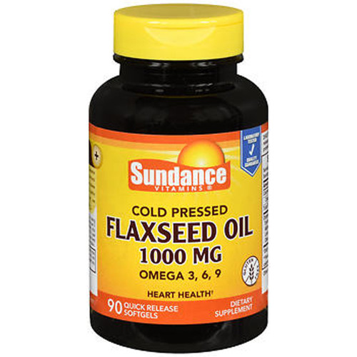 Sundance Vitamins Flaxseed Oil 1000 mg - 90 Softgels