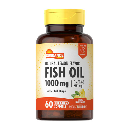 Sundance Vitamins Fish Oil 1000 mg Natural Lemon Flavor - 60 Softgels