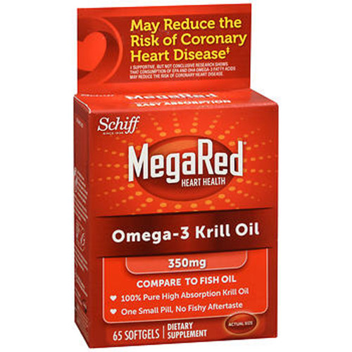 Schiff MegaRed Omega-3 Krill Oil Dietary Supplement 350 mg Softgels - 60 ct