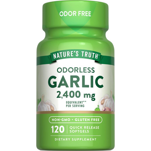 Nature's Truth High Strength Odorless Garlic 1200 mg Quick Release Softgels - 120