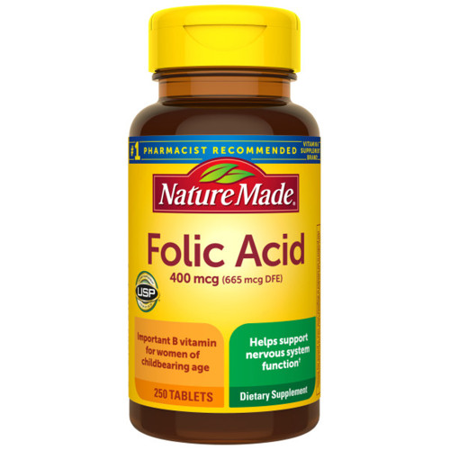 Nature Made Folic Acid 400 mcg Tablets - 250 ct