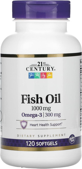 21st Century Omega-3 Fish Oil 1000mg - 120 Softgels
